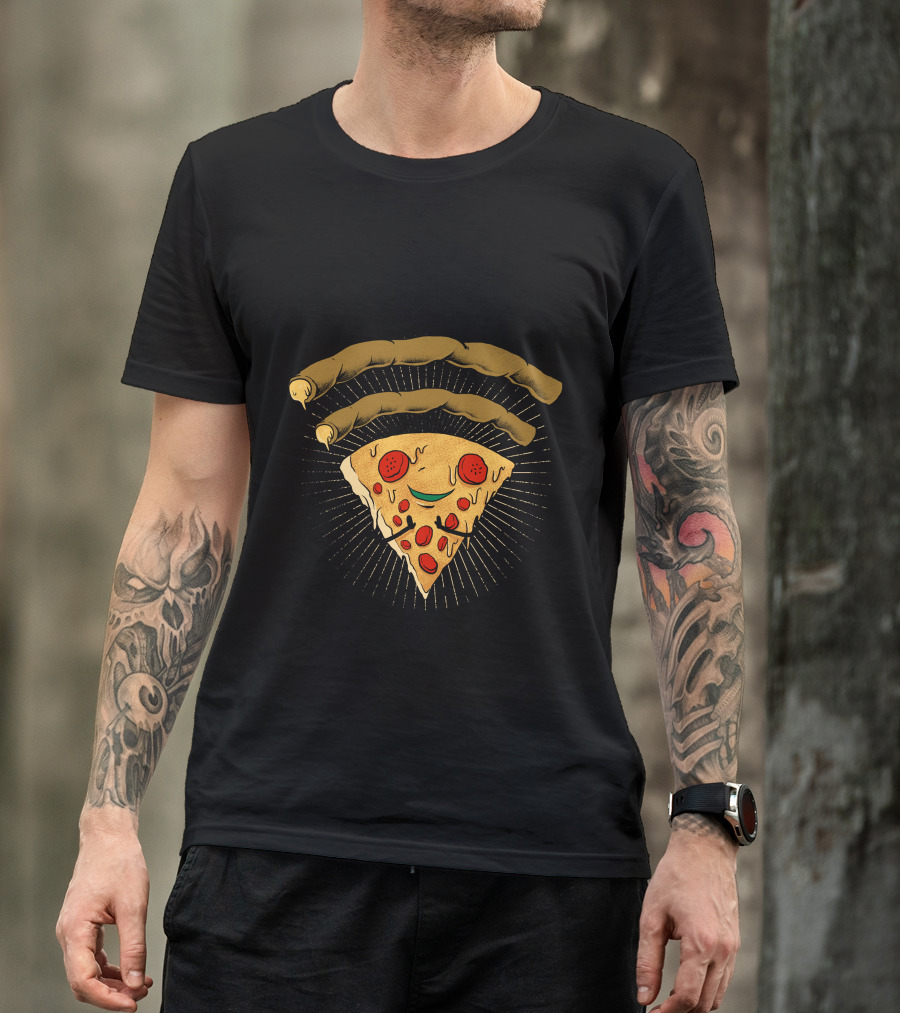 Pizza Signal WiFi Slice With Breadsticks T-Shirt