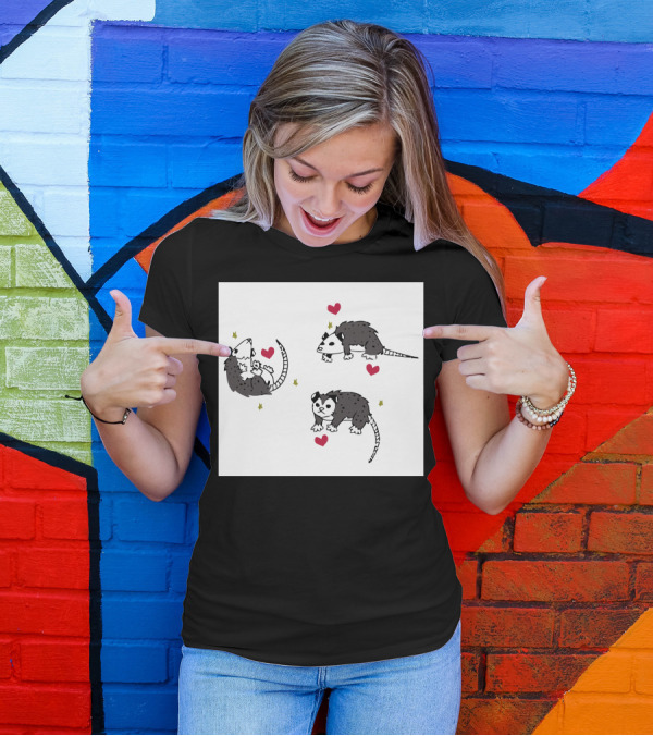 Possums With Hearts And Stars T-Shirt
