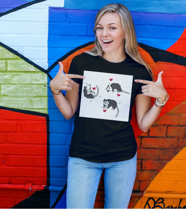 Possums With Hearts And Stars T-Shirt