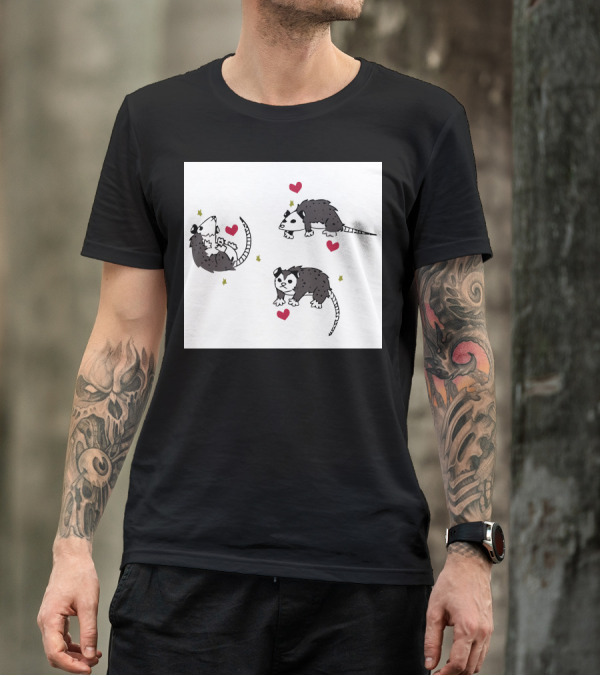 Possums With Hearts And Stars T-Shirt