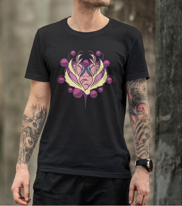 Purple Flower Artistic Mandala T-Shirt