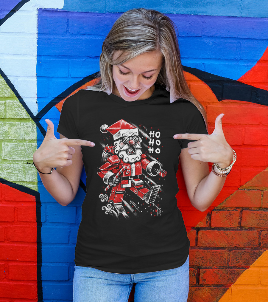 Robot Santa Claus Ho Ho Ho T-Shirt