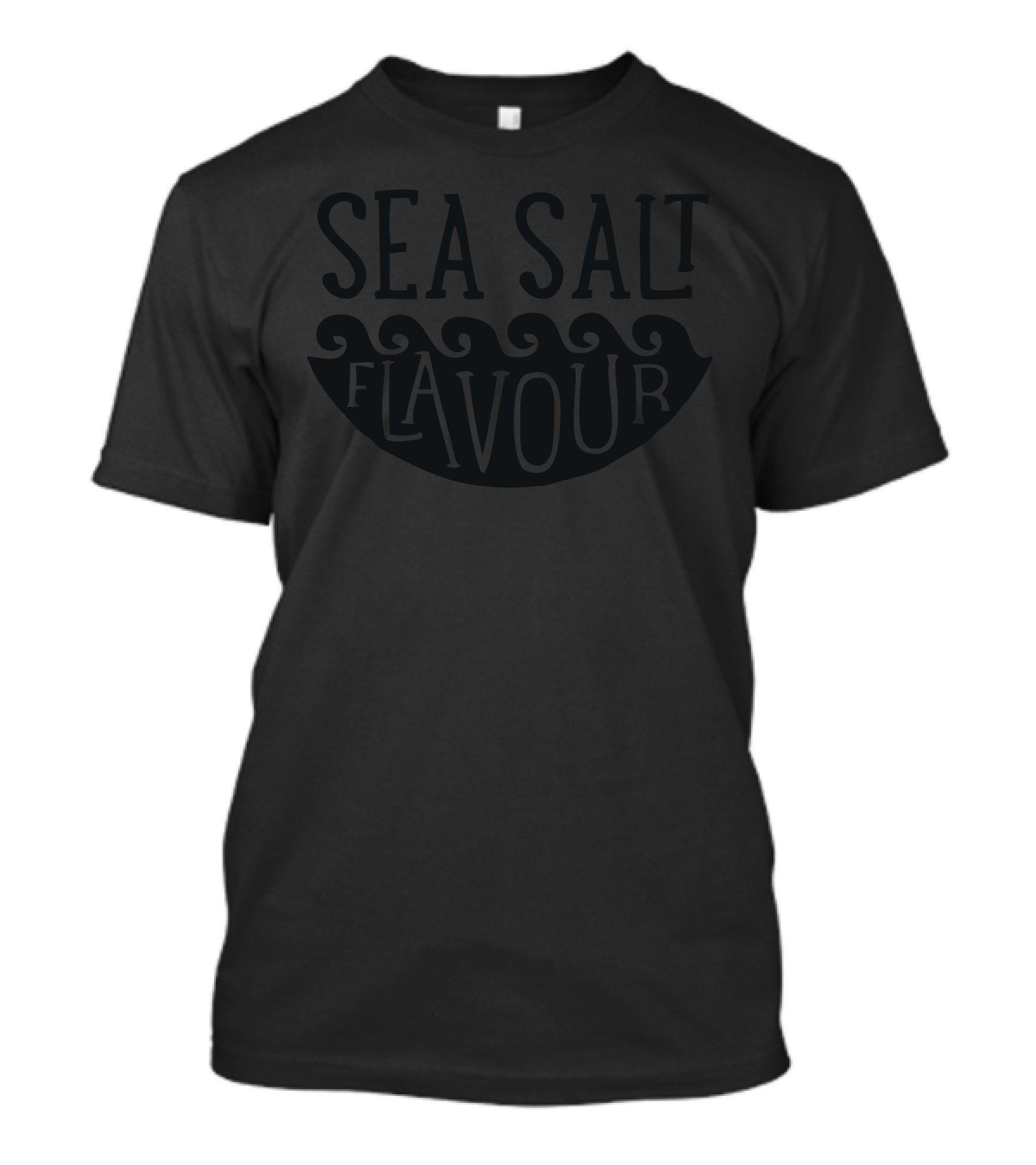 Sea Salt Flavour Text With Wave T-Shirt