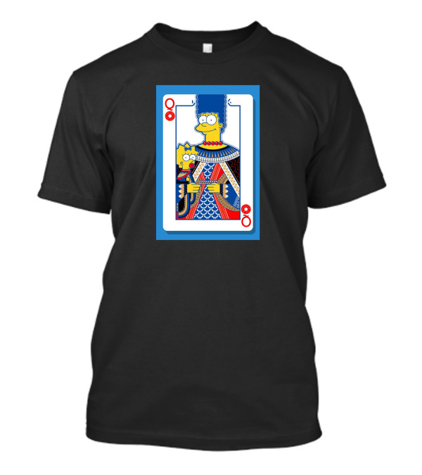 Simpsons Playing Card Queen Marge And Maggie T-Shirt