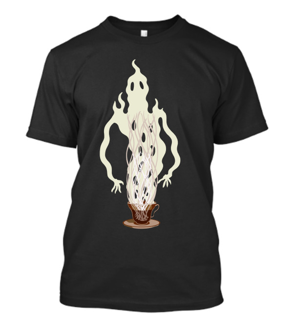 Spirite Vente Ghostly Coffee Steam Phantom T-Shirt