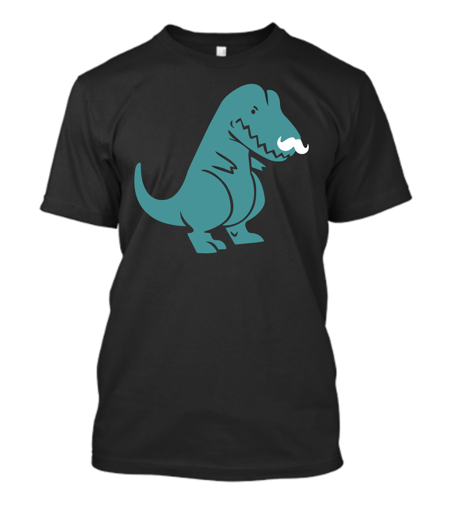 T Rex Dinosaur With Mustache T-Shirt
