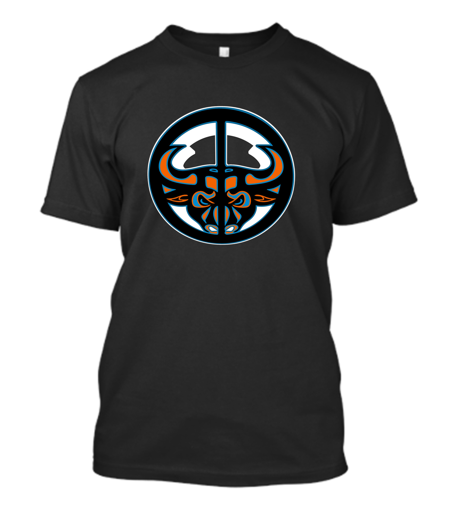 Taureau Tribal Bull Head Symmetrical T-Shirt