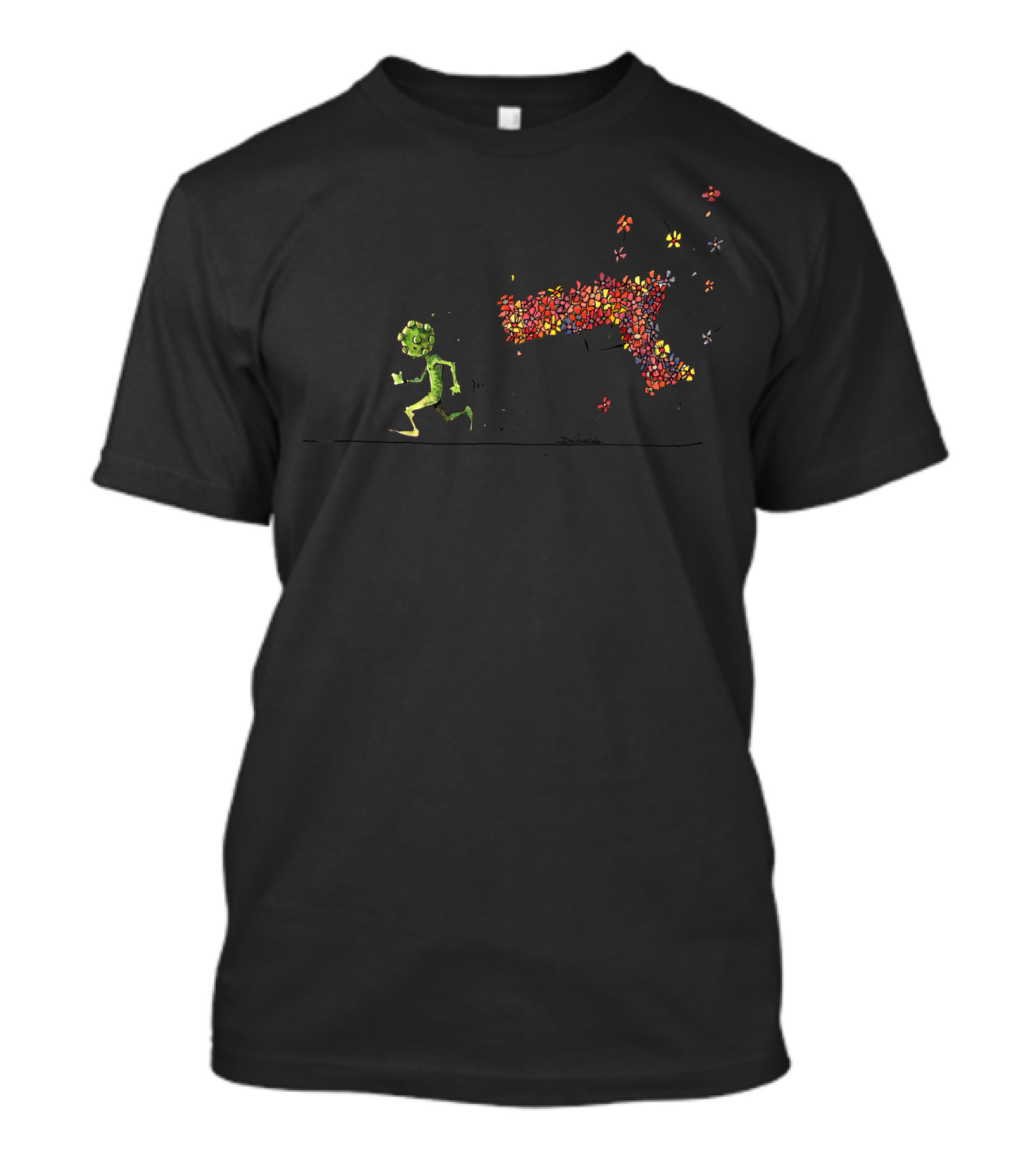Virusversusprimavera Battle With Floral Explosion T-Shirt