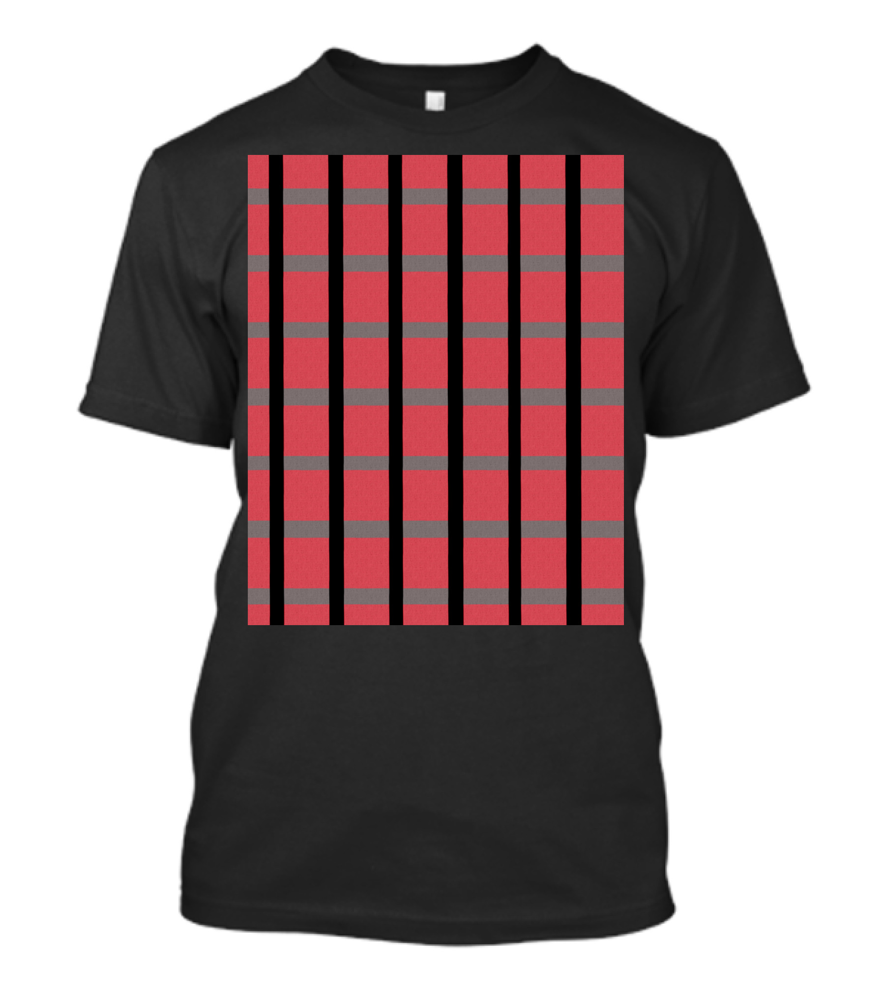Wallpaper Red Black Gray Stripes T-Shirt