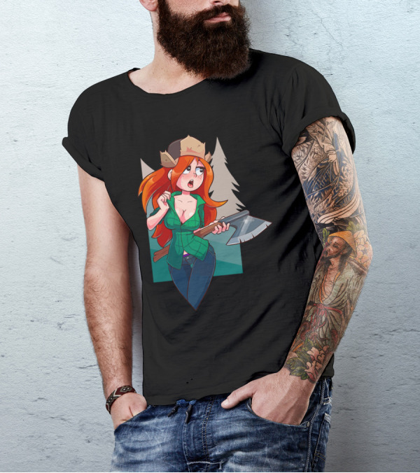 Wendy Gravity Falls Lumberjack Ax Hat T-Shirt