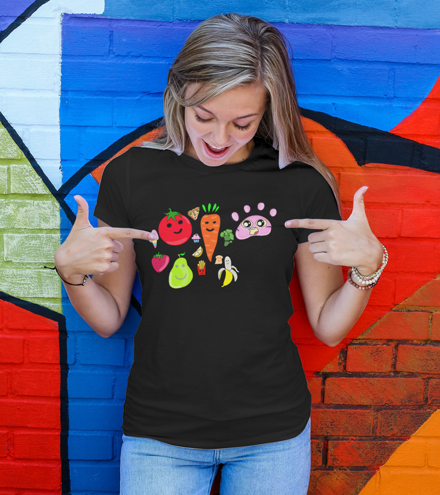 World Food Safety Day Cute Food Friends And Cartoon Faces T-Shirt