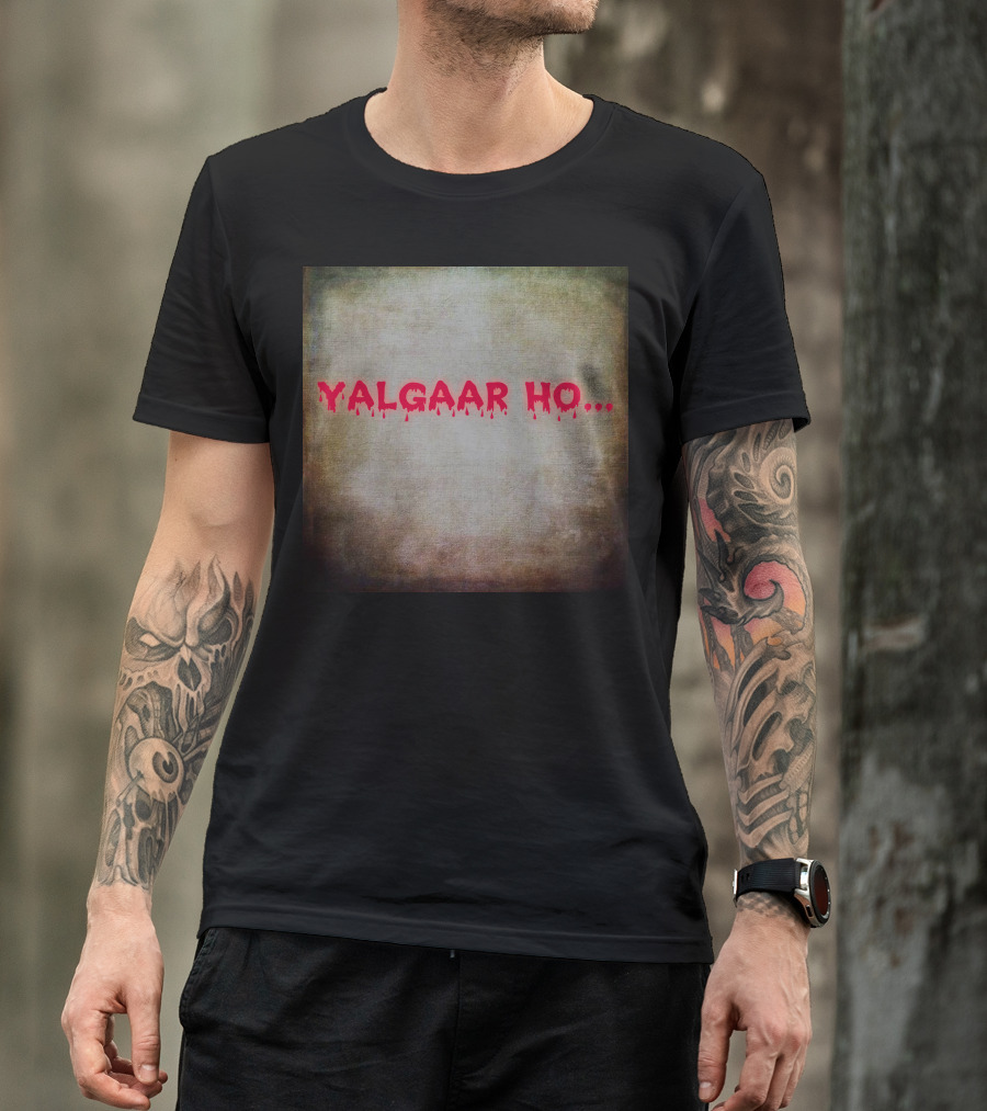 Yalgaar Ho Blood Red Text T-Shirt