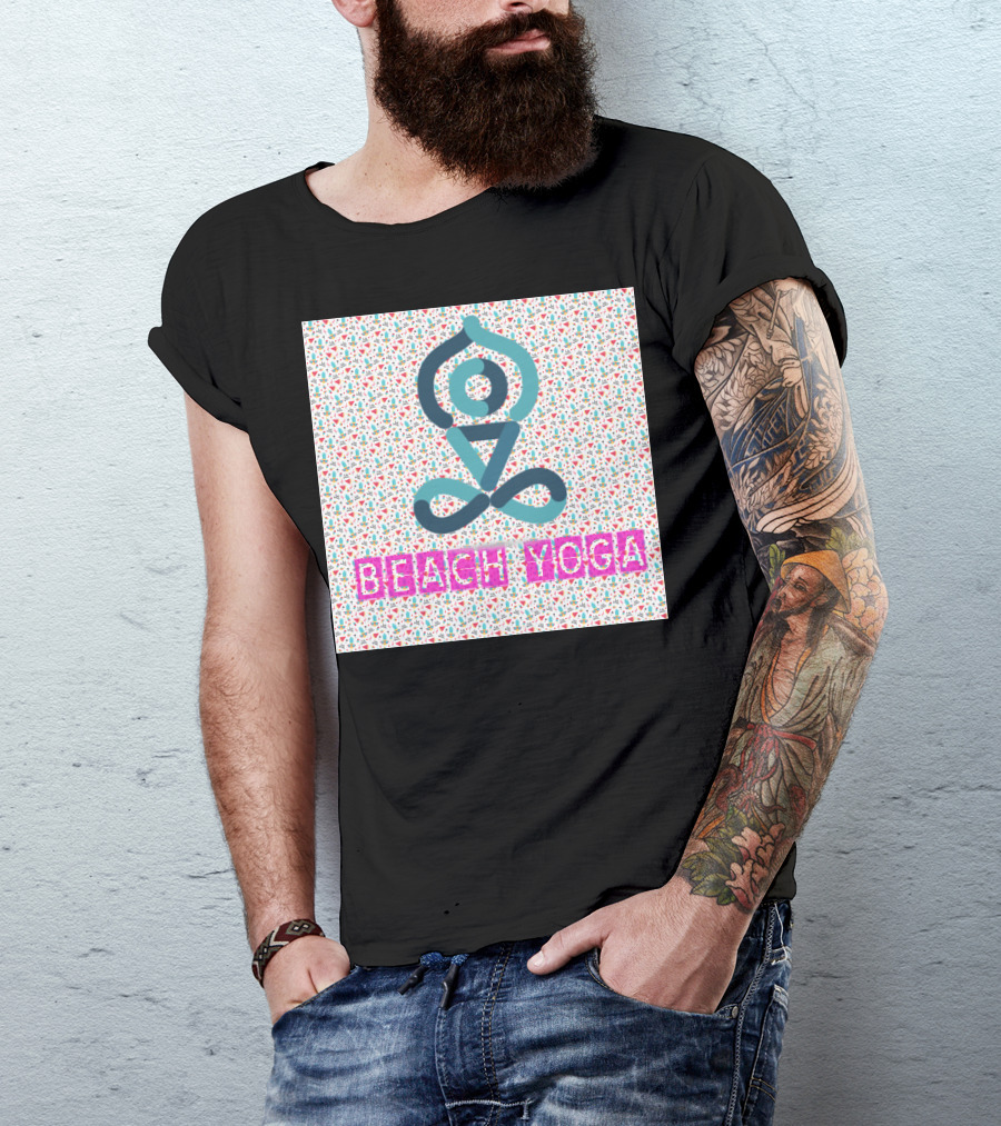 Beach Yoga Fitness Icon T-Shirt