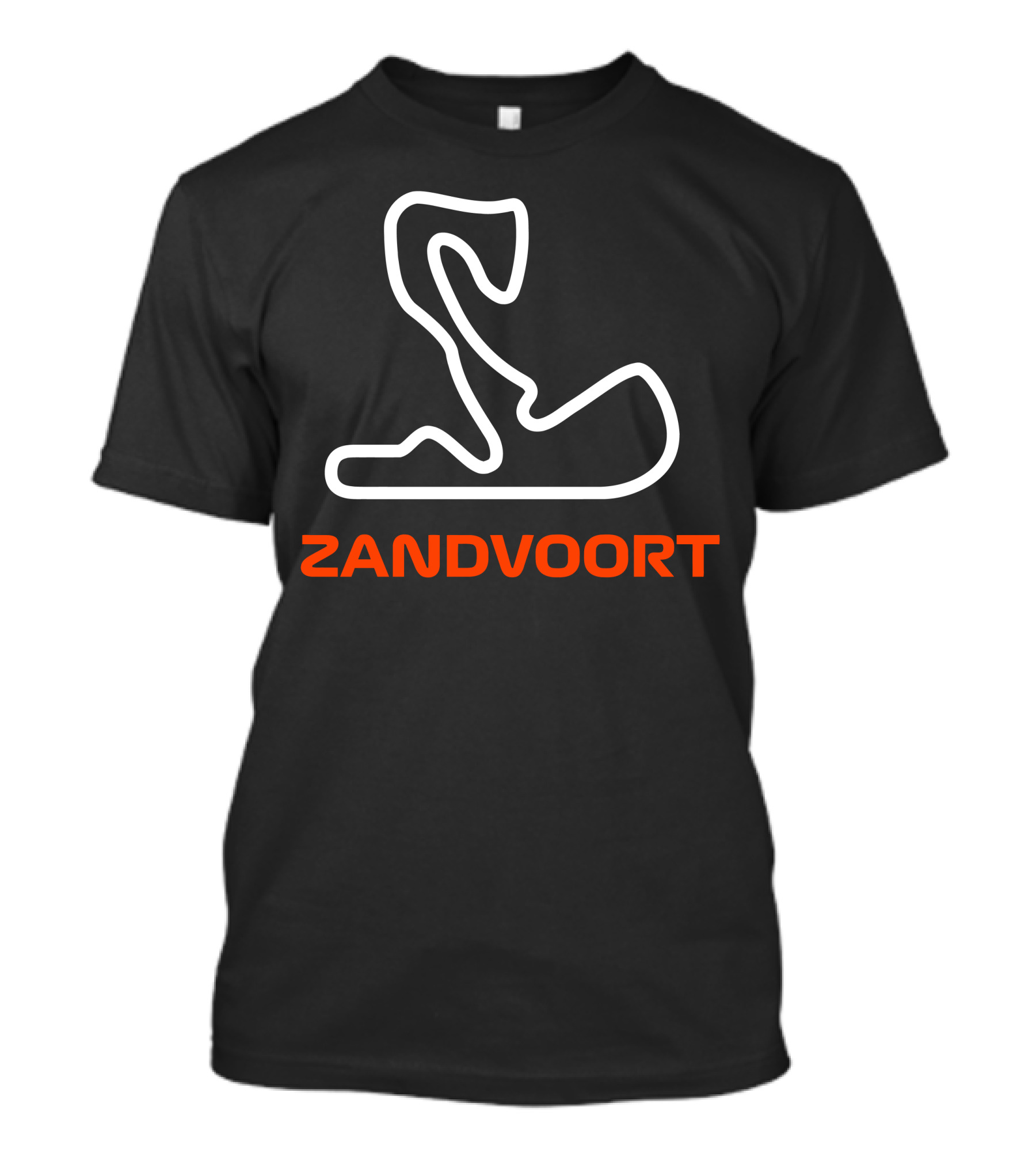 Zandvoort Circuit Track Map Motorsport Racing Black T-Shirt