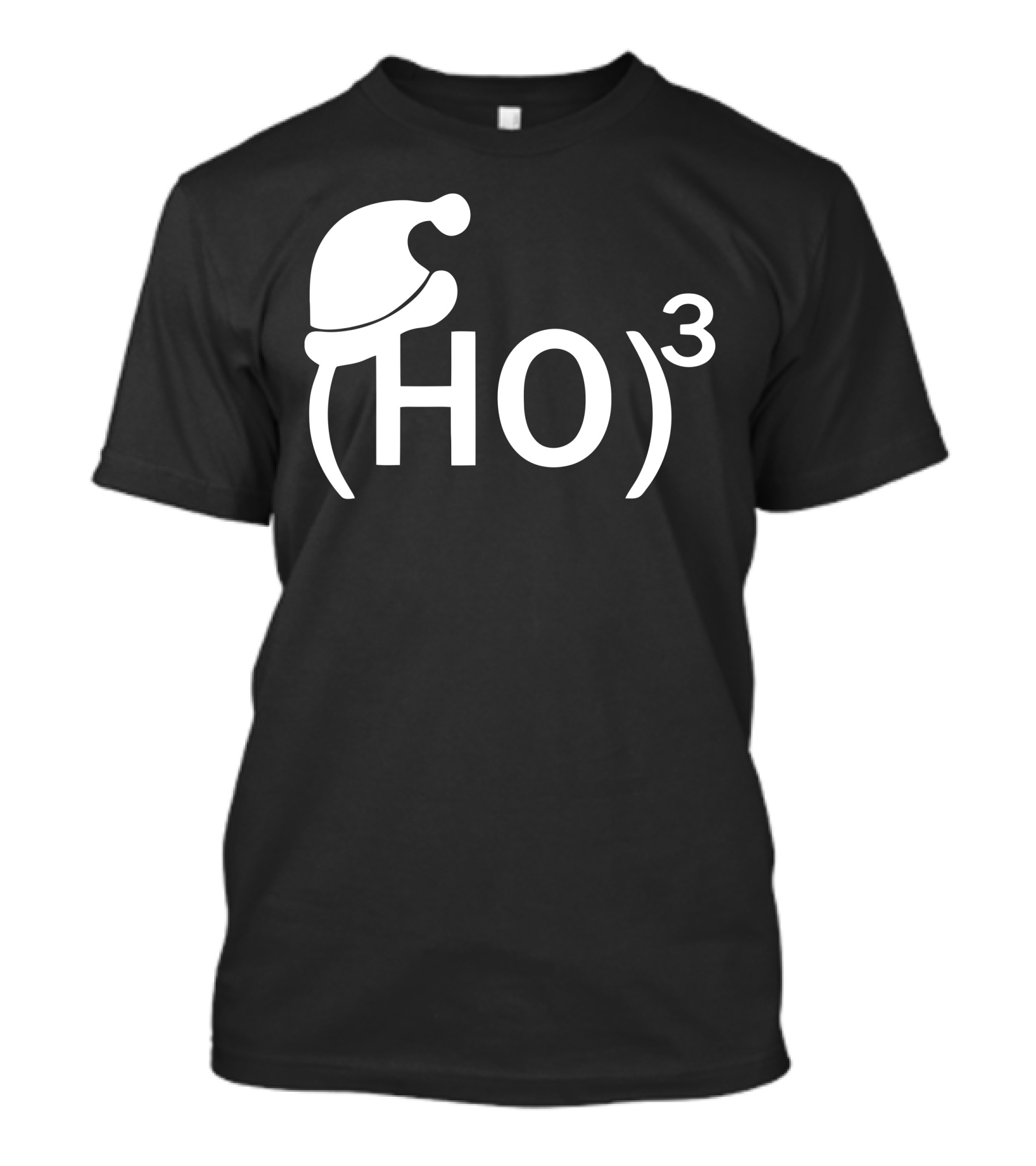 Ho3 Santa Hat Funny Science Christmas Equation T-Shirt