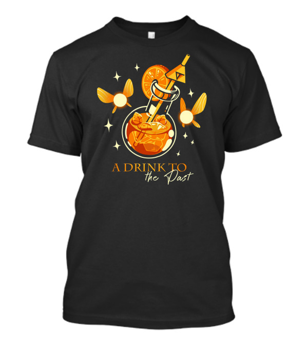 A Drink To The Past Potion Bottle With Fairies And Orange Slice T-Shirt