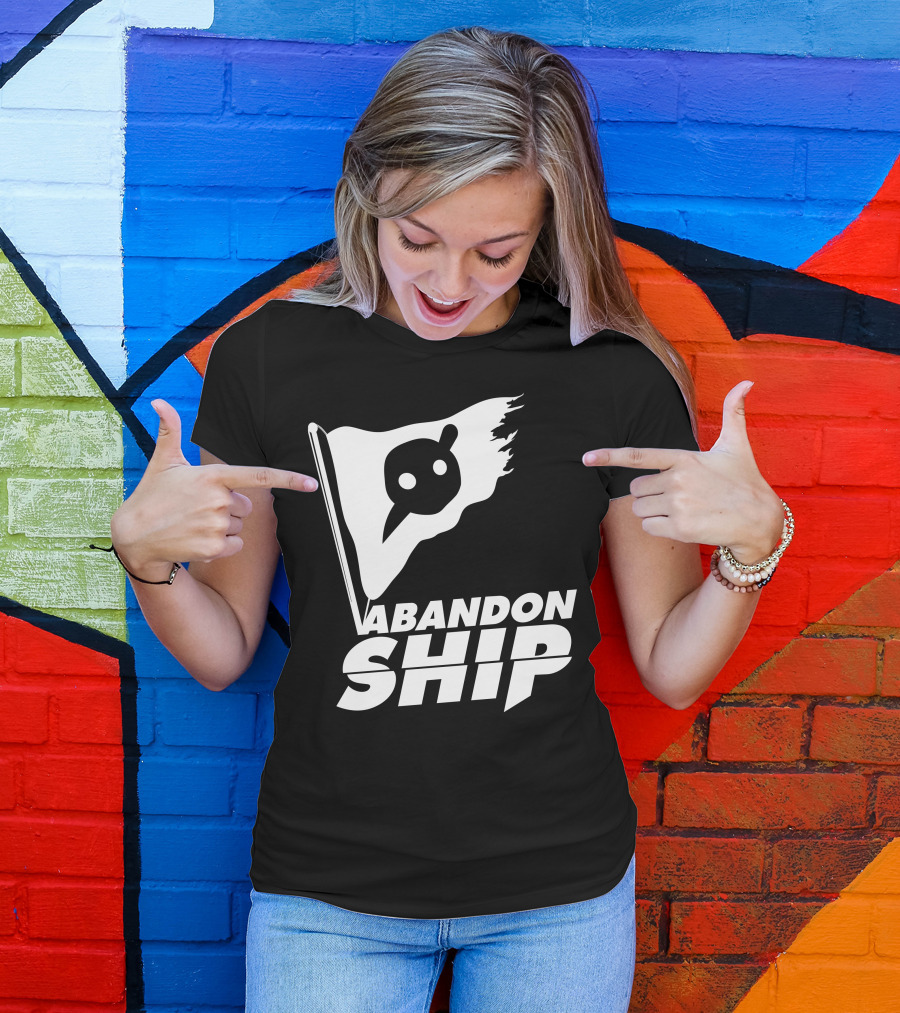Abandon Ship Distressed Flag T-Shirt