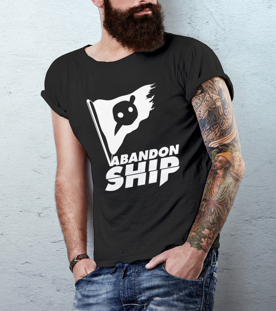 Abandon Ship Distressed Flag T-Shirt