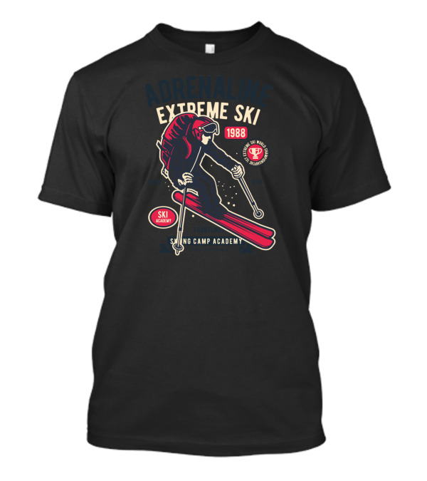 Adrenaline Extreme Ski 1988 World Champion Ski Academy Vintage Sport Adventure T-Shirt