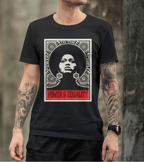 Power To The People Afro Black Power And Equality T-Shirt