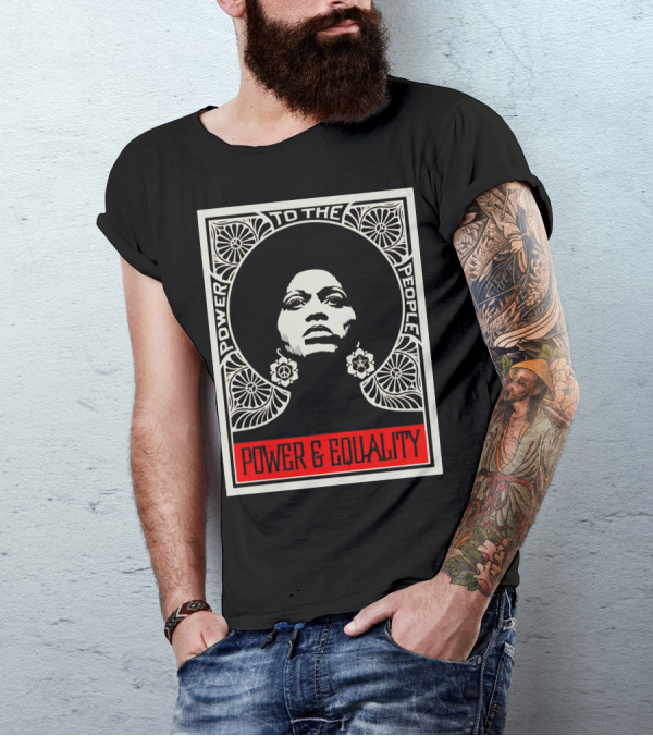 Power To The People Afro Black Power And Equality T-Shirt
