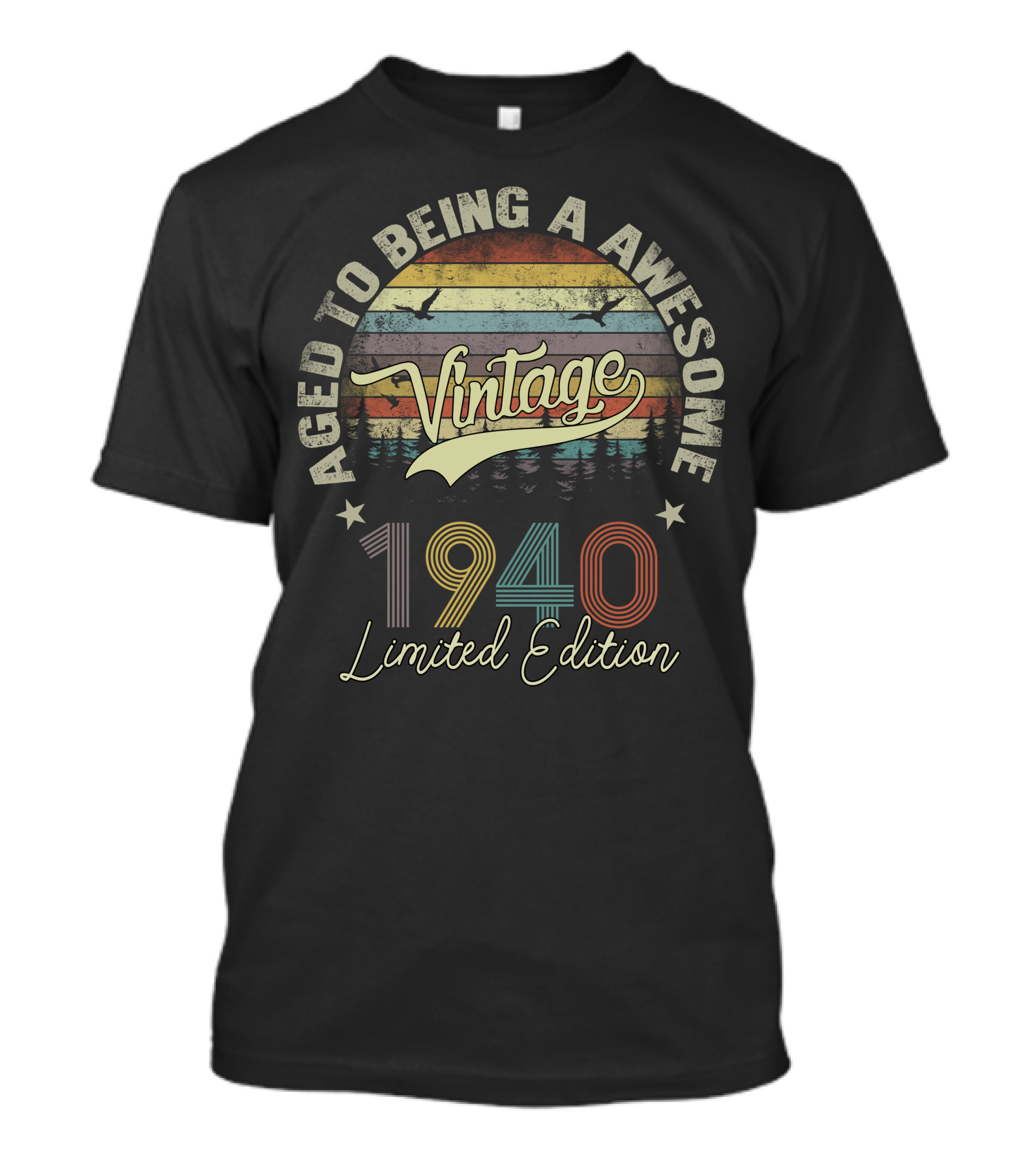 Aged To Being A Awesome Vintage 1940 Retro Sunset T-Shirt