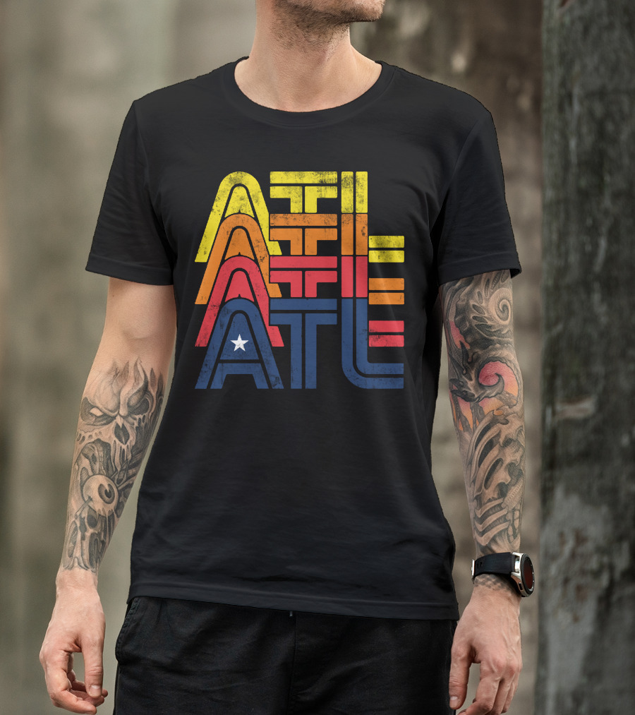 ATL Repeat Retro Style With Star T-Shirt