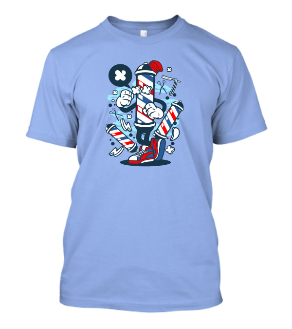 Barber Pole Cartoon Boxing T-Shirt