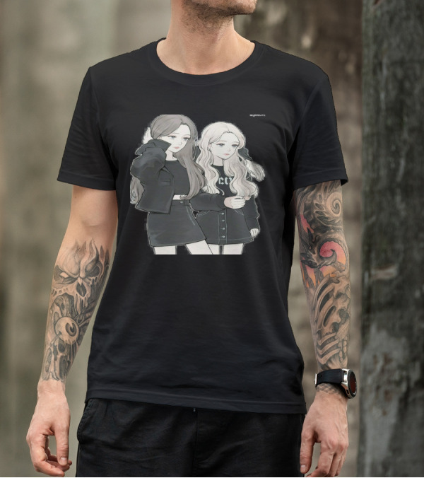 Besties Aesthetic Anime Girls Fashion T-Shirt
