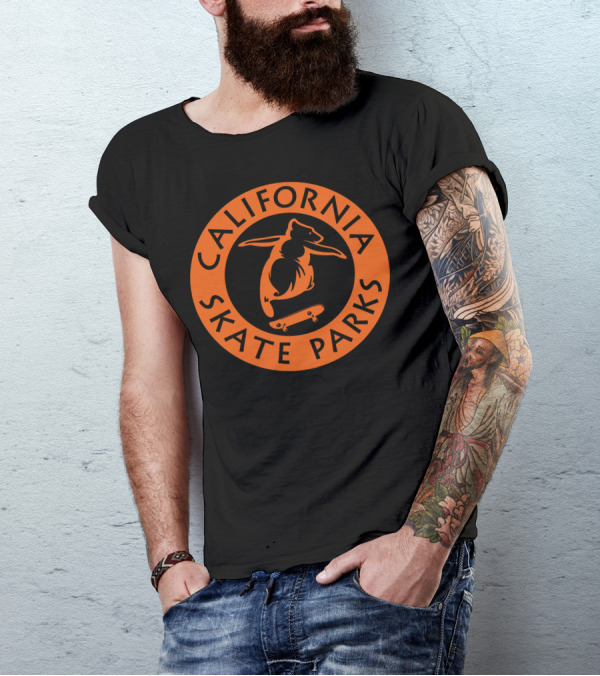 California Skate Parks Bear Logo Skateboarding T-Shirt