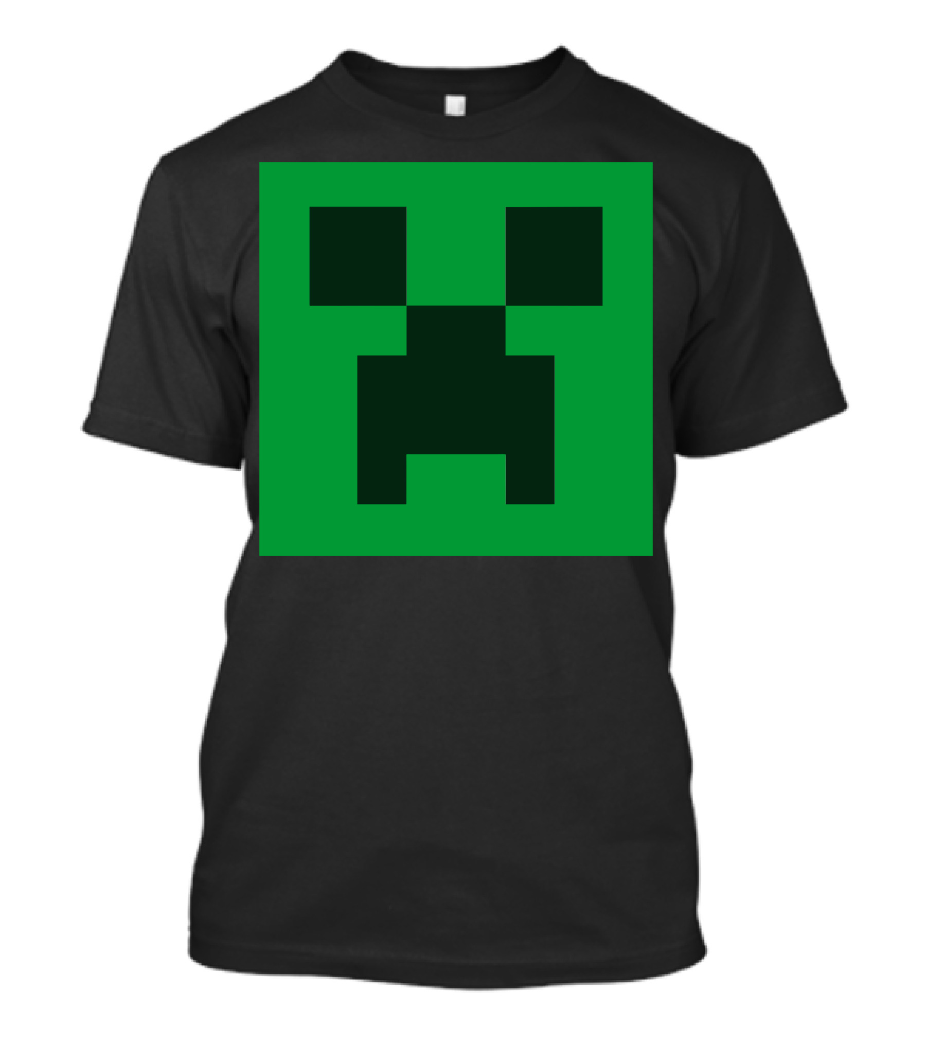 Minecraft Creeper Face Green Block T-Shirt