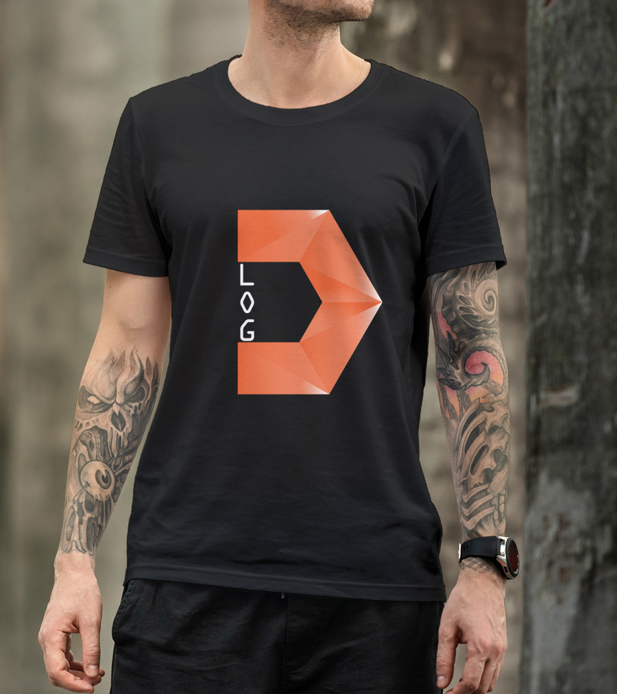D LOG Orange Geometric T-Shirt