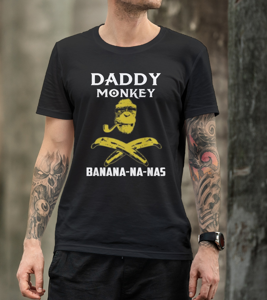Daddy Monkey Banana-Na-Nas Pipe Crossed Bananas T-Shirt