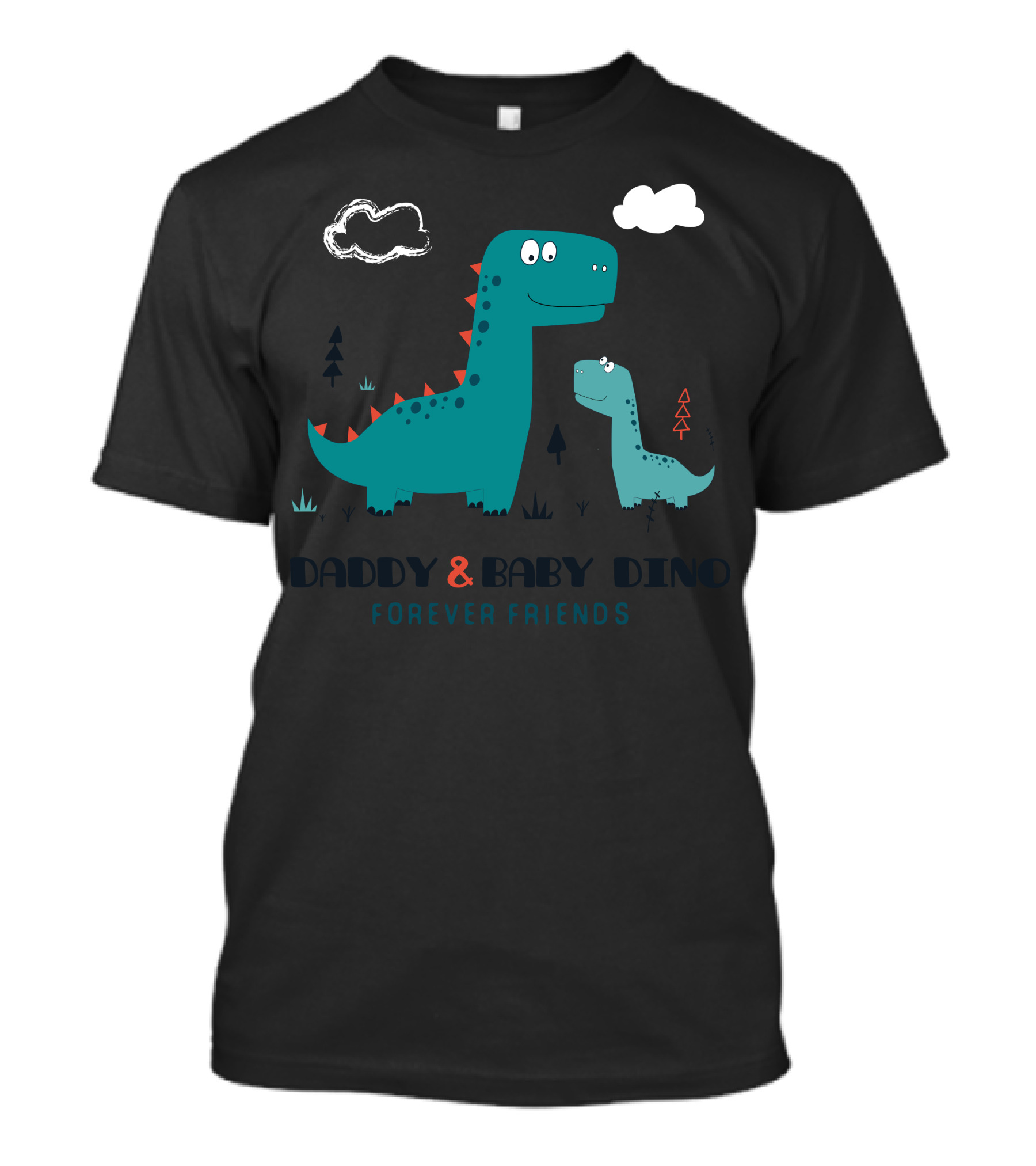 Daddy And Baby Dino Forever Friends T-Shirt