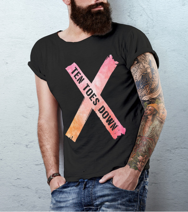 Deestroying Ten Toes Down TTD Merch X Symbol Awesome T-Shirt
