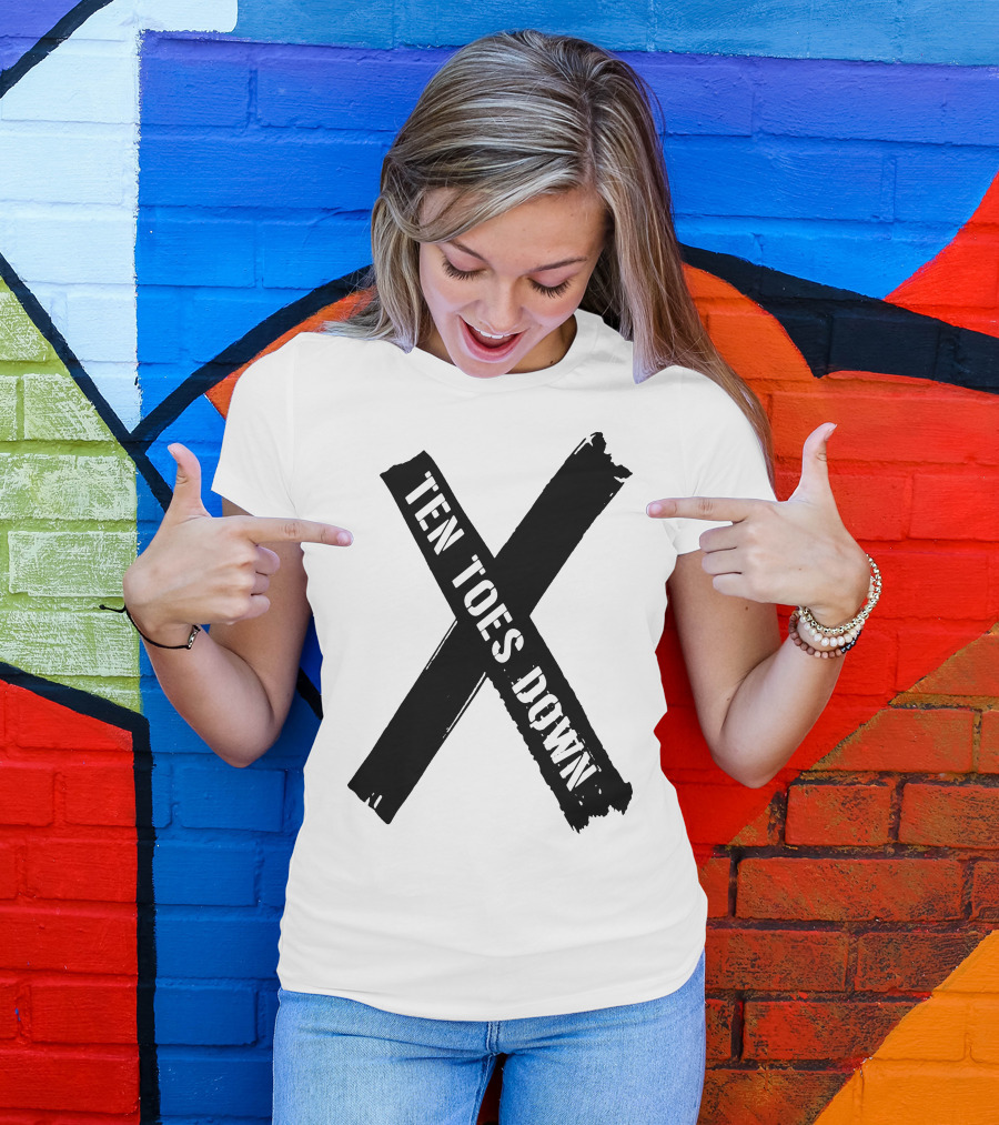 Deestroying Ten Toes Down TTD Merch X T-Shirt