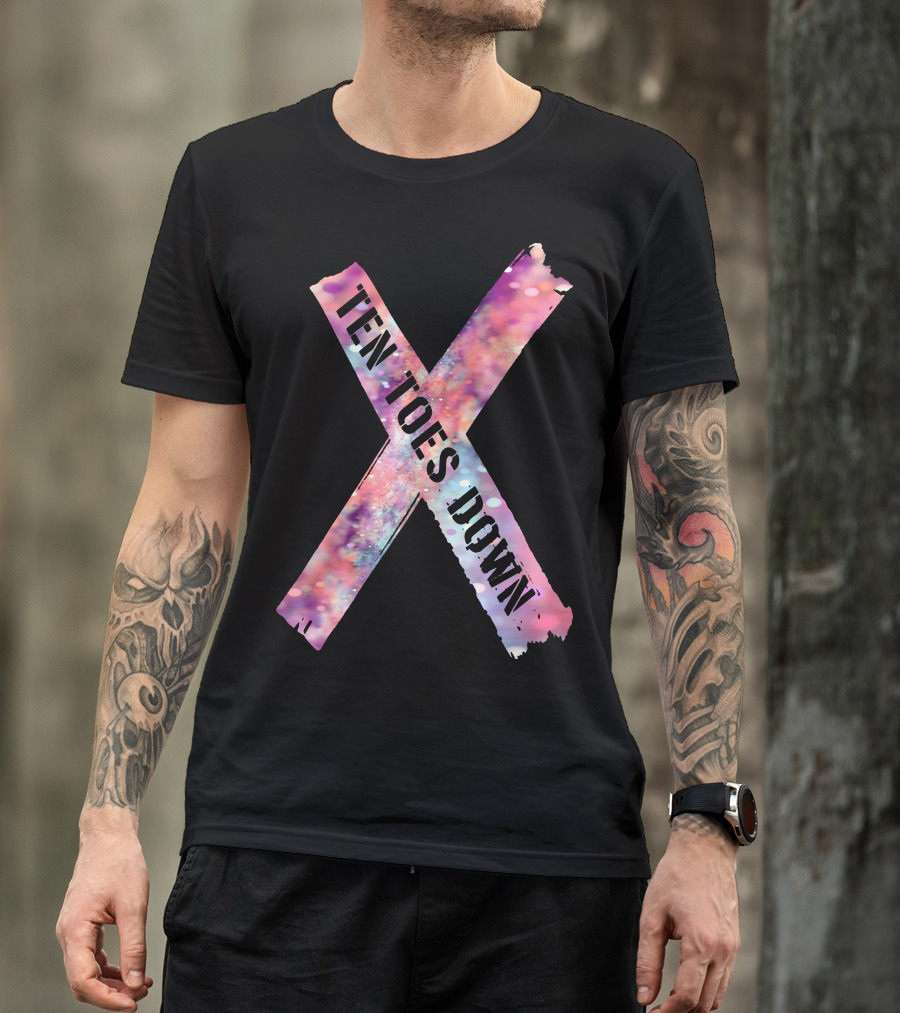 Deestroying Ten Toes Down Ttd Bokeh Cross T-Shirt