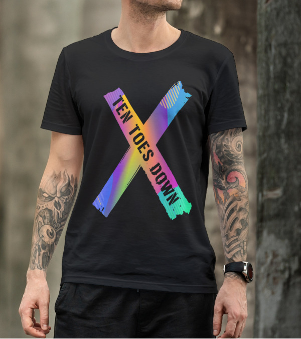 Deestroying Ten Toes Down TTD Merch X In Color Fluid T-Shirt