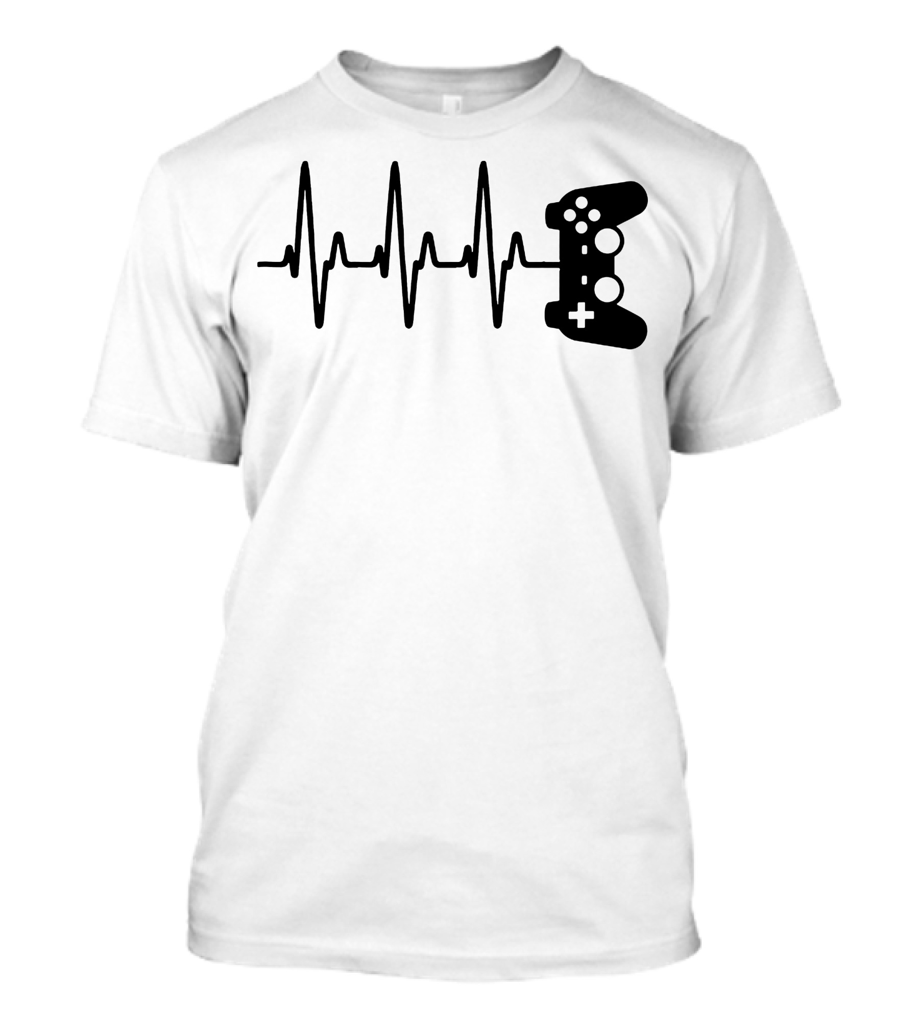 Heartbeat Video Game Controller Gamer T-Shirt