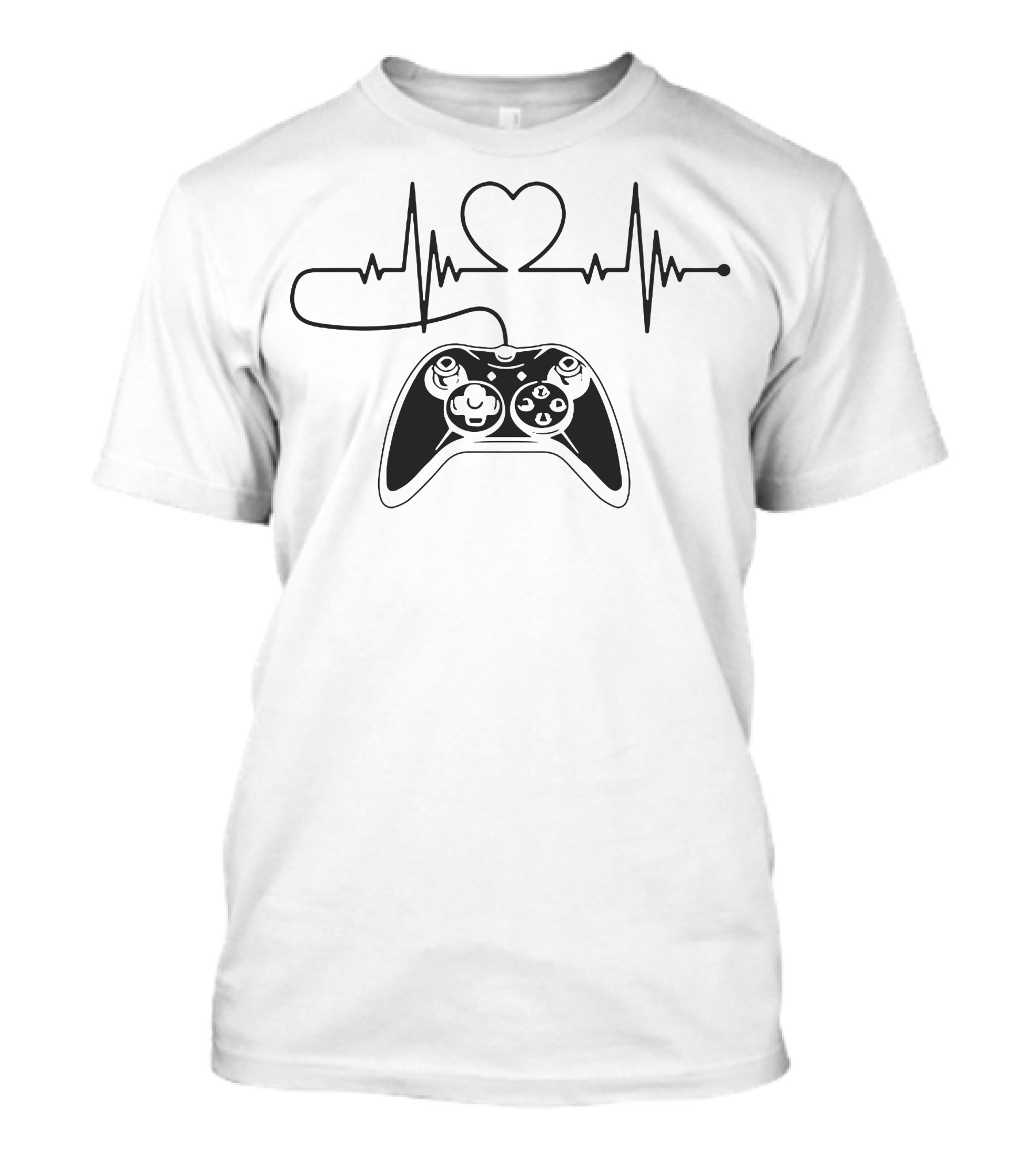 Heartbeat Love Gamer Controller Video Game Lover T-Shirt