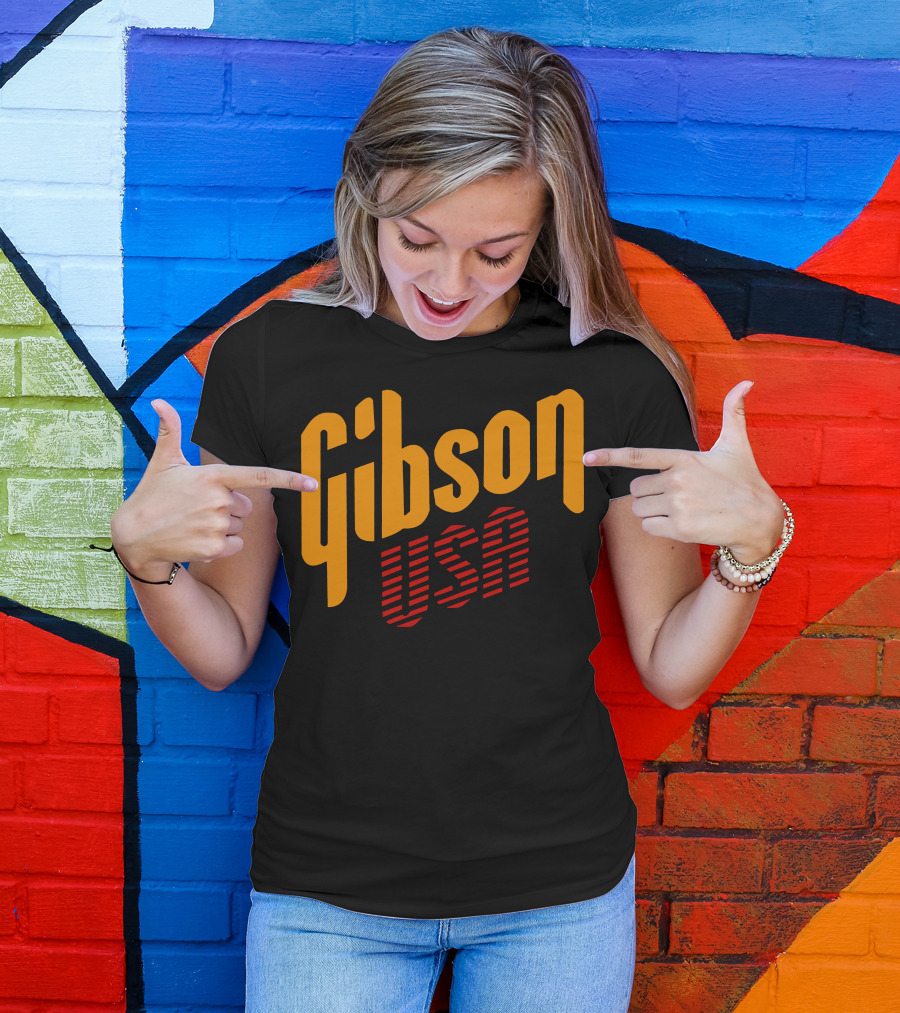 Gibson Usa Classic Vintage-Style Logo T-Shirt