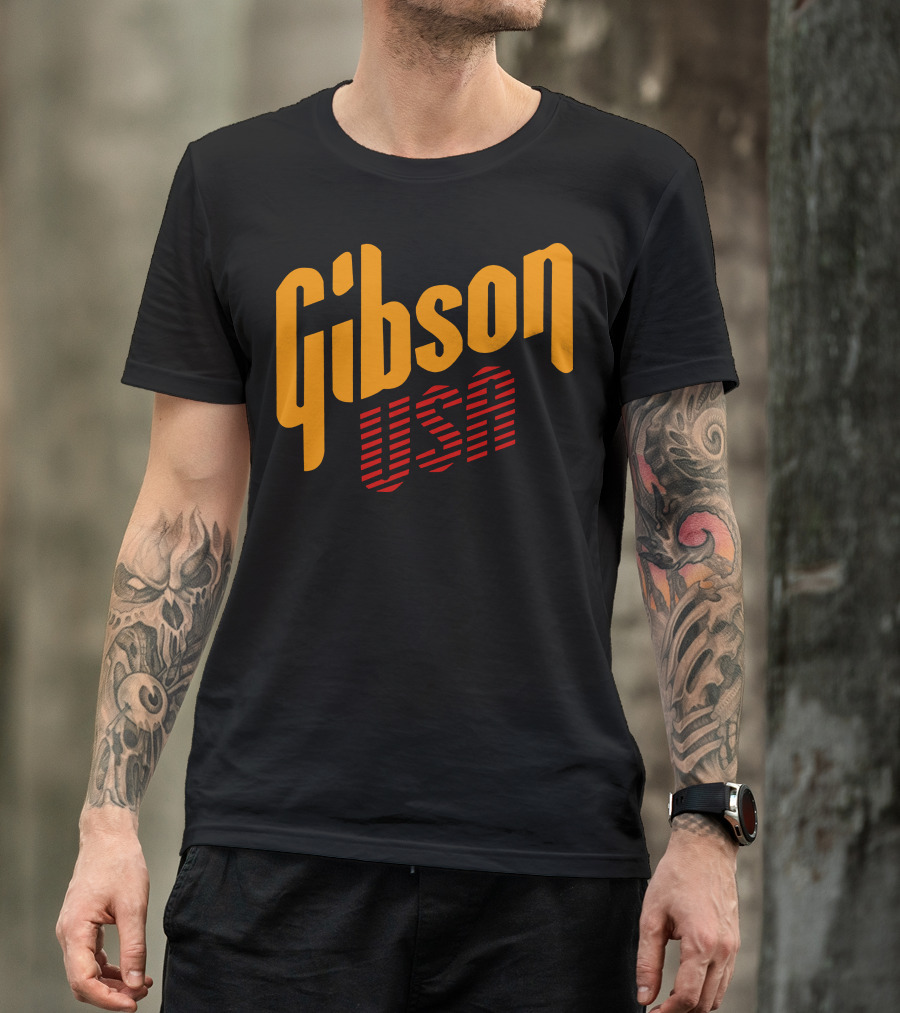Gibson Usa Classic Vintage-Style Logo T-Shirt