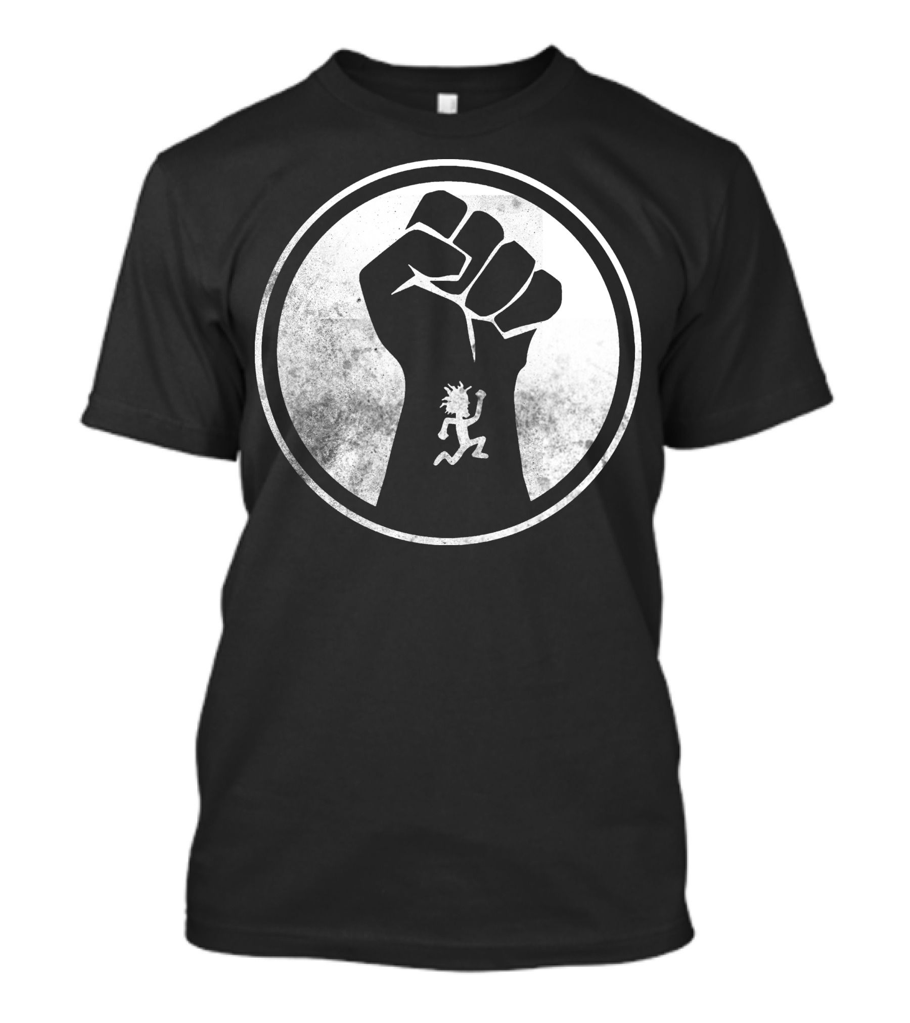 Golden Powers In White Fist With Hachetman T-Shirt