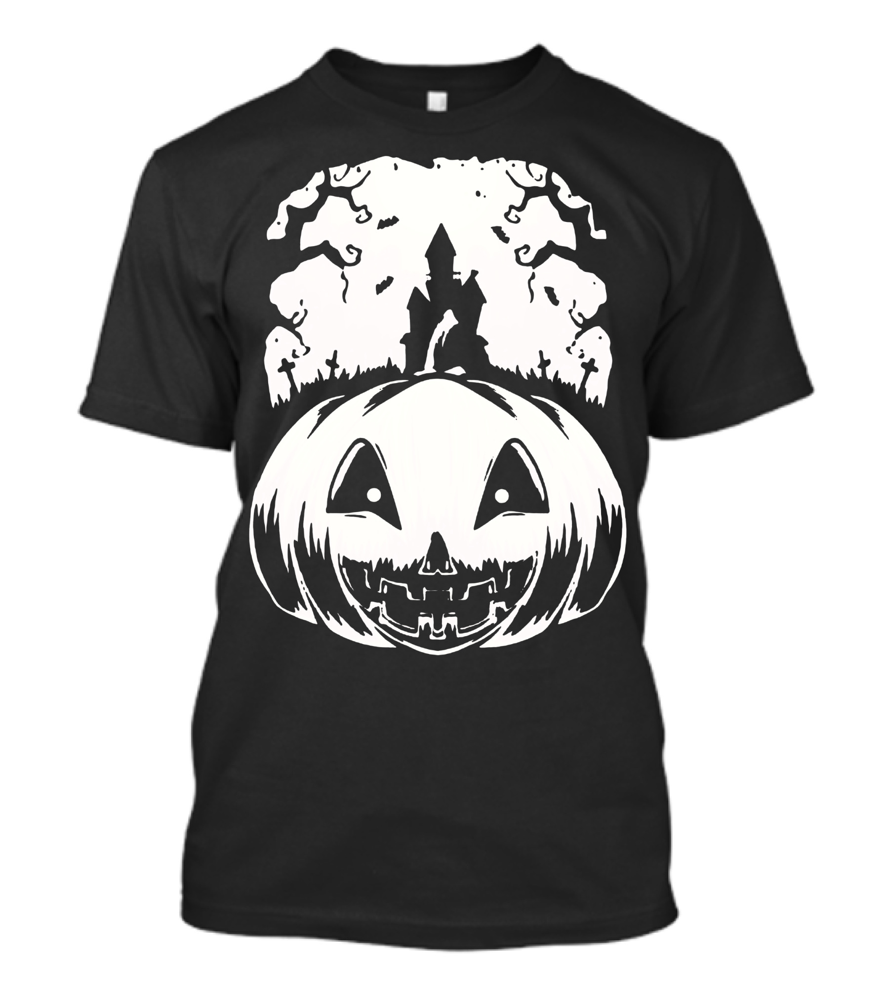 Halloween Pumpkin And Haunted House T-Shirt