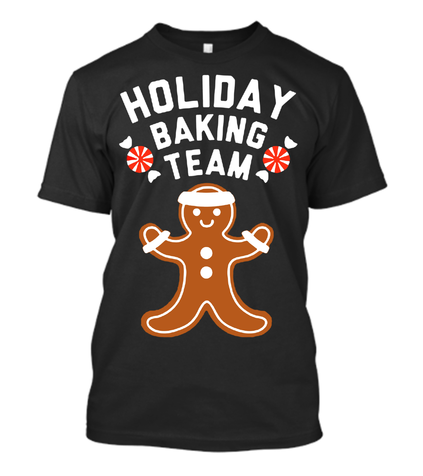 Holiday Baking Team Gingerbread Man Peppermint T-Shirt