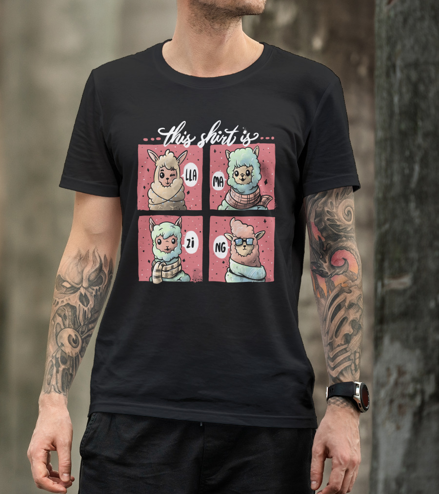 This Shirt Is Llamazing Llama Comic T-Shirt