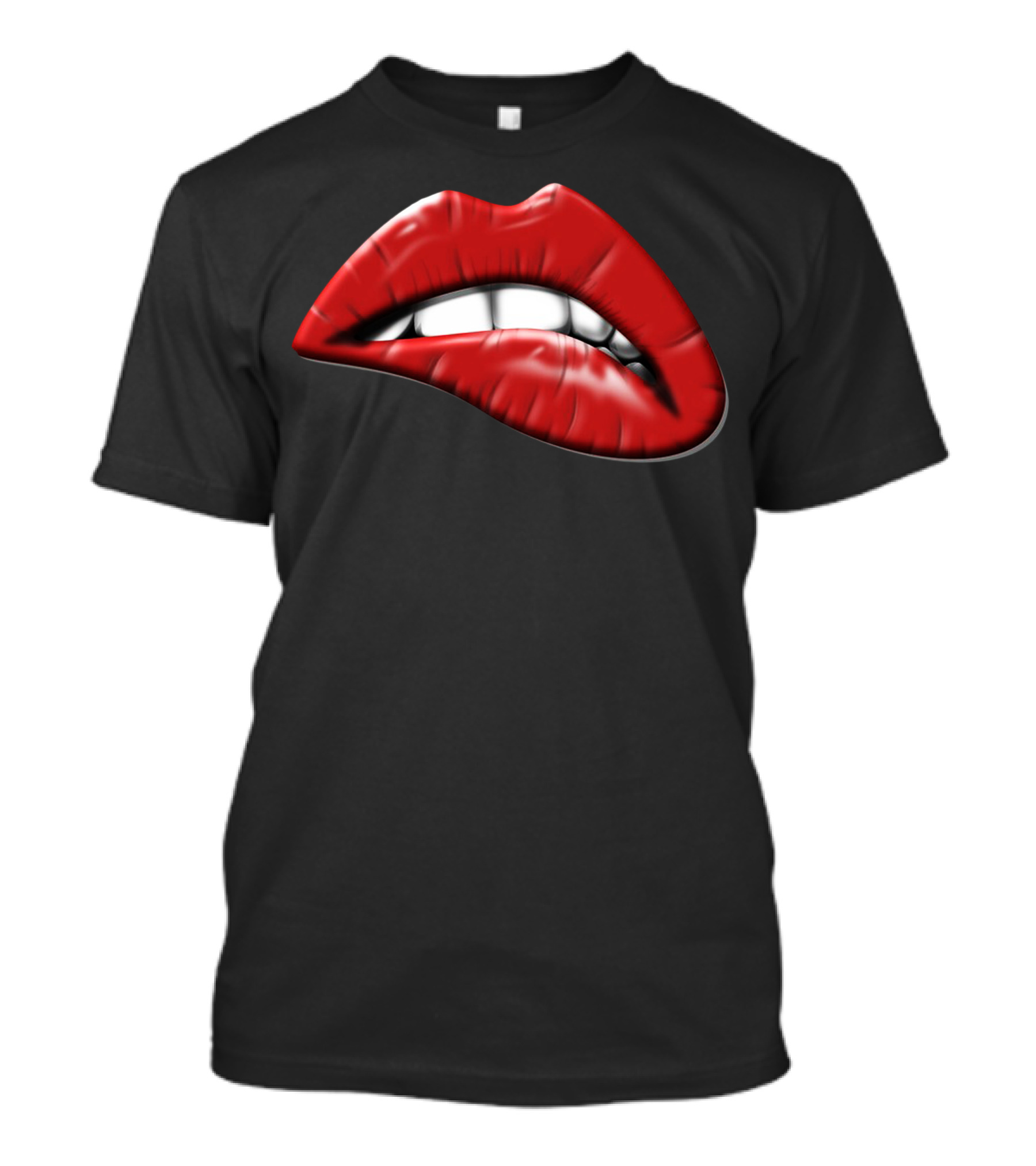 Luscious Red Lips Bite T-Shirt