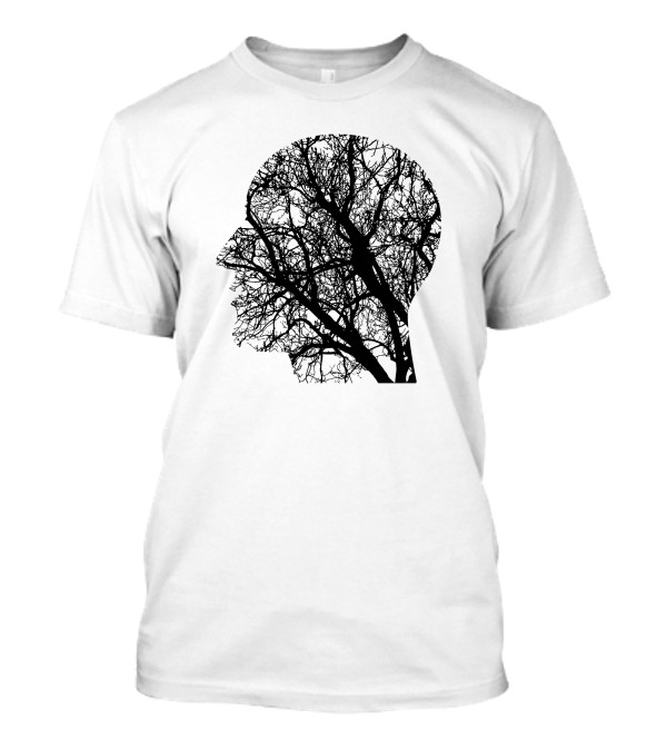 Mental Health Tree Silhouette Head T-Shirt