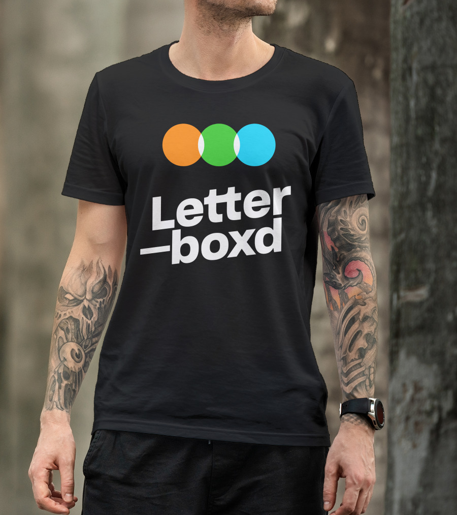 Letterboxd Oblique Orange Green Blue Circles T-Shirt