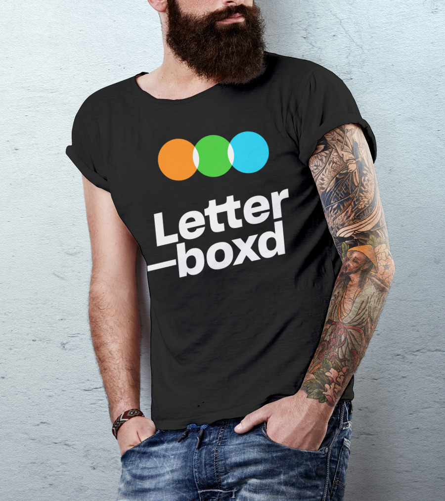 Letterboxd Oblique Orange Green Blue Circles T-Shirt